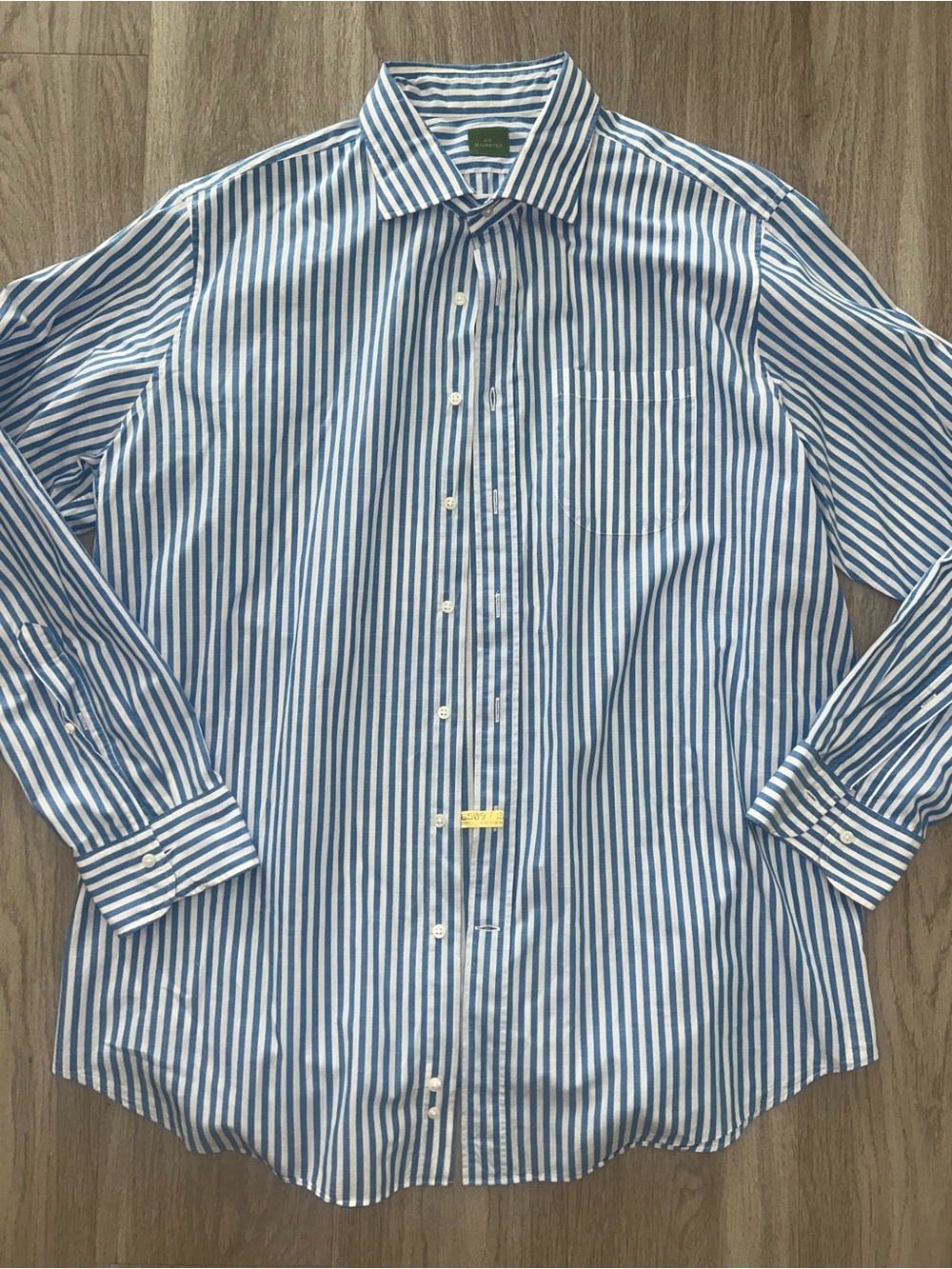 Sid Mashburn men’s Spread Collar Sport Shirt XL blue white stripe